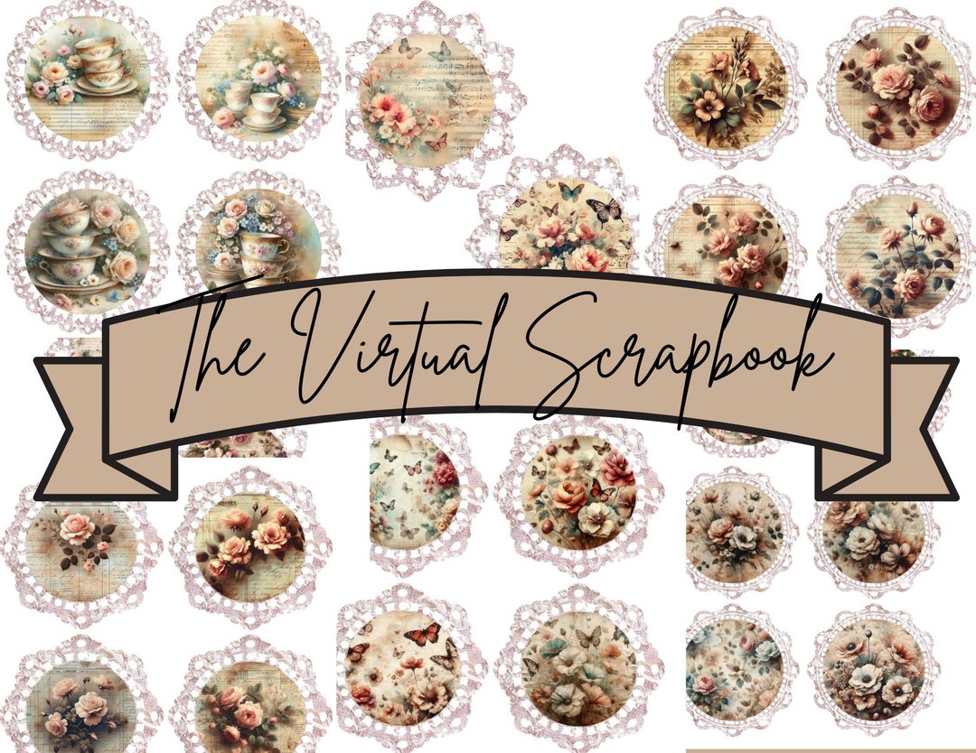 Doilies Doily Junk Journal Digital Printable Vintage Scrapbooking Art ...