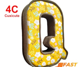 Liberty London Corduroy Fabric Letter NOT Pillows, Floral Nursery Decor