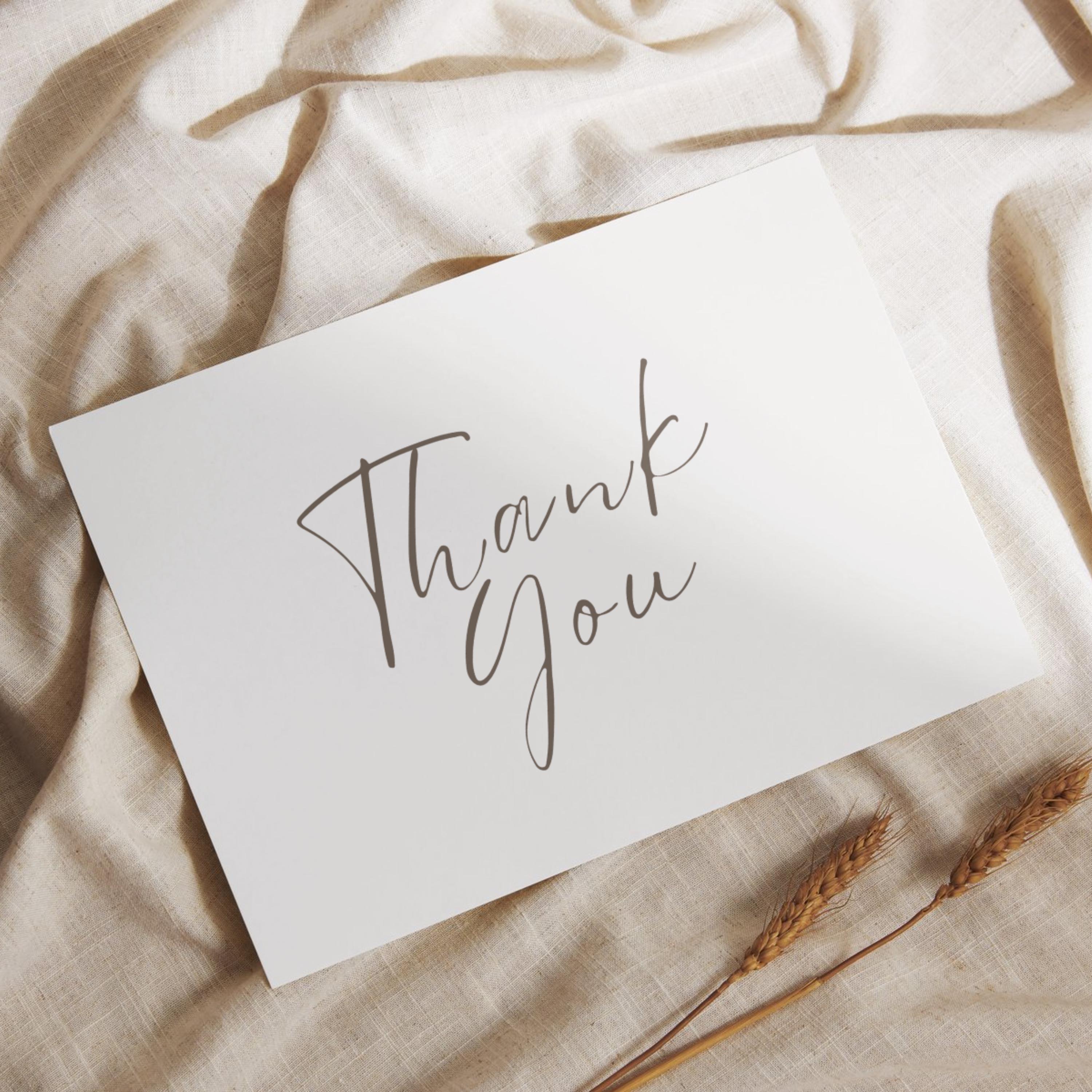 Minimal Thank You Card Template Small Business | Editable Canva Order ...