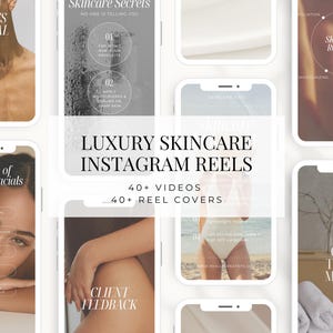 Luxury Skincare Instagram Reels Template | Esthetician Medspa Reels | Instagram Video Reels | Reel Covers | Skincare Social Media Videos