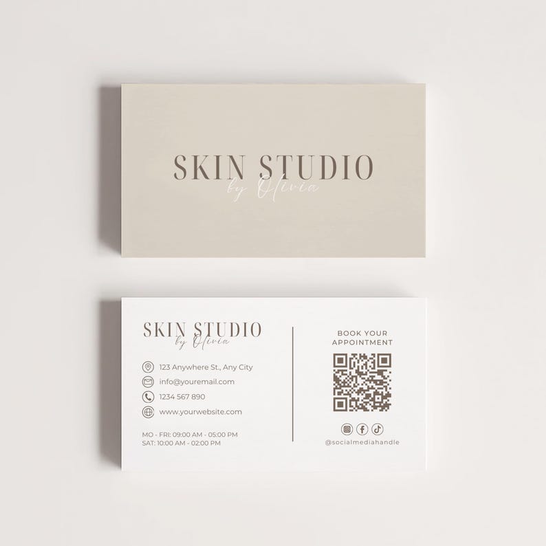This esthetician business card template will elevate your skincare business.