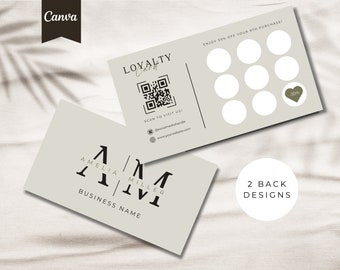 Beauty Salon Loyalty Card Template: Elegant Customer Rewards (Canva Editable)