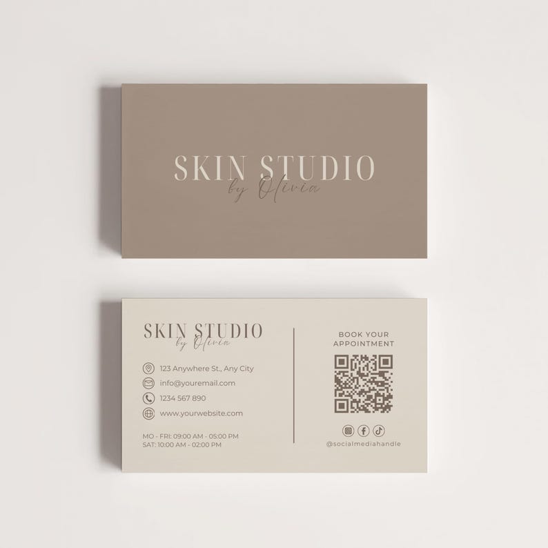 This esthetician business card template will elevate your skincare business.