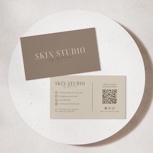 Modelo de cartão de visita de esteticista | Cartão de visita de spa médico para cuidados com a pele | Cartão de visita de depilação de salão de beleza | Branding de negócios de esteticista