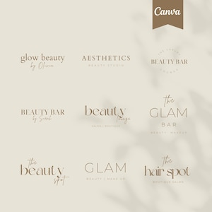 9 Beauty Salon Logos | DIY Beauty Logo | Hair Salon Logo Design | Skincare Logo | Esthetician Logo | Hair Business Logo | Beauty Logo Design