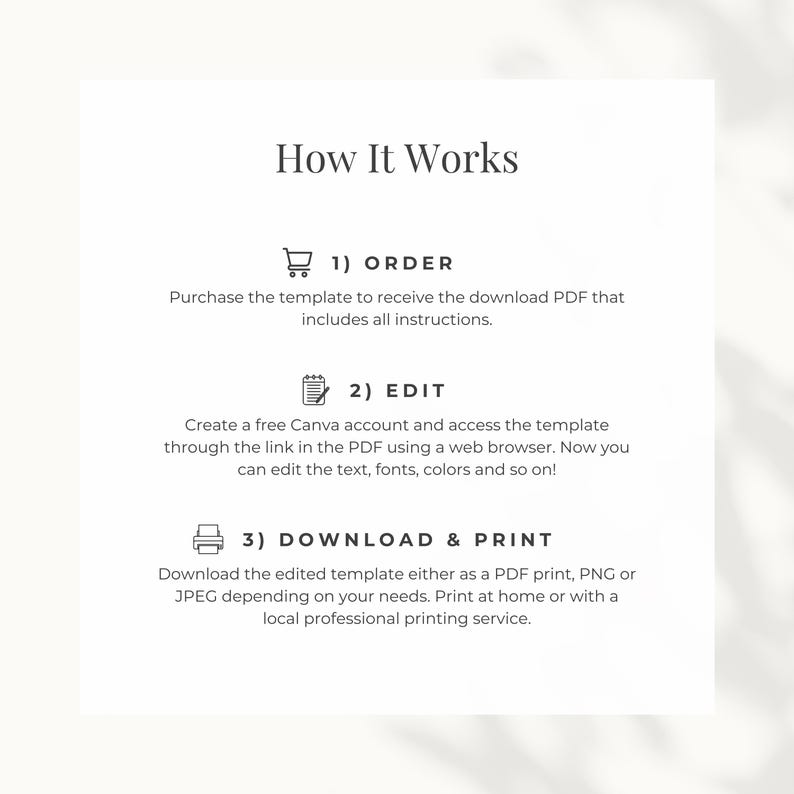 How it works: 1) order 2) edit 3) download and print this beauty salon business card.