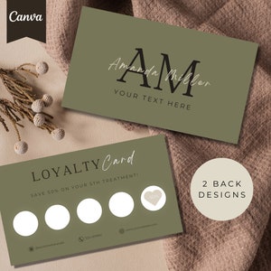 Tarjeta de fidelidad / Tarjeta de fidelidad de salón / Tarjeta de fidelidad de belleza / Tarjeta de programa de fidelidad / Fidelización de clientes / Diseño de tarjeta de fidelidad