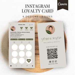 Wellness Beauty Treuekarte | Instagram Visitenkarte | Loyalität Visitenkarte Vorlage | Kosmetikerin Spa Hair Stylist Treuekarte