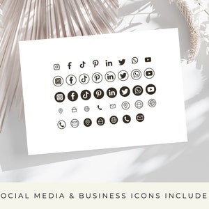 You will receive social media & business icons with this purchase.