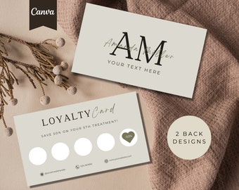 Elegant Beauty Salon Loyalty Card | Nail Loyalty Program Template (Editable in Canva)