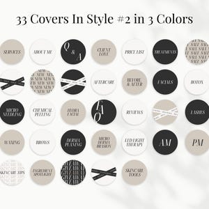 There are 33 Esthetician Instagram Highlight Covers in Style Number 2.