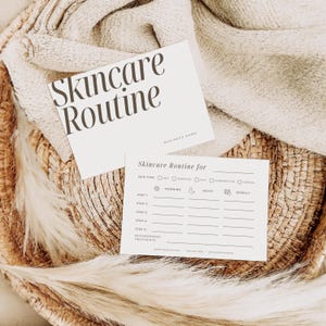 Esthetician skincare routine template for client aftercare and personalized routines