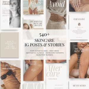 540+ Skincare Med Spa Instagram Templates | Medspa Social Media | Esthetician Medspa Skincare Instagram Posts | Dermatology Instagram