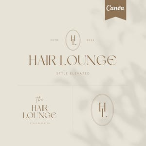 Hair Salon Logo | Editable Logo Template | Hair Business Logo | Hairstylist Logo | Hair Logo Design | Beauty Salon Logo | DIY Beauty Logo