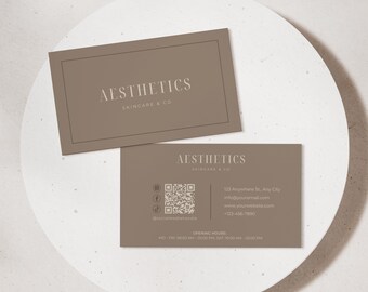 Skincare Medspa Esthetician Beauty Salon Business Card Template