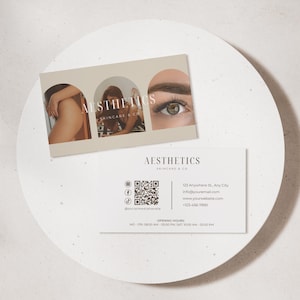 Kosmetikerin Visitenkarte Vorlage | Skincare Med Spa Visitenkarte | Schönheitssalon Visitenkarte | Kosmetikerin Business Branding