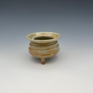 Incense Censer, wood-fired stoneware w/ celadon and natural ash glazes image 2