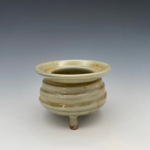 Incense Censer, wood-fired stoneware w/ celadon and natural ash glazes image 10