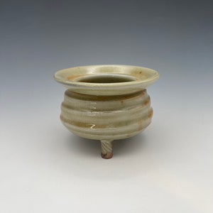 Incense Censer, wood-fired stoneware w/ celadon and natural ash glazes image 9
