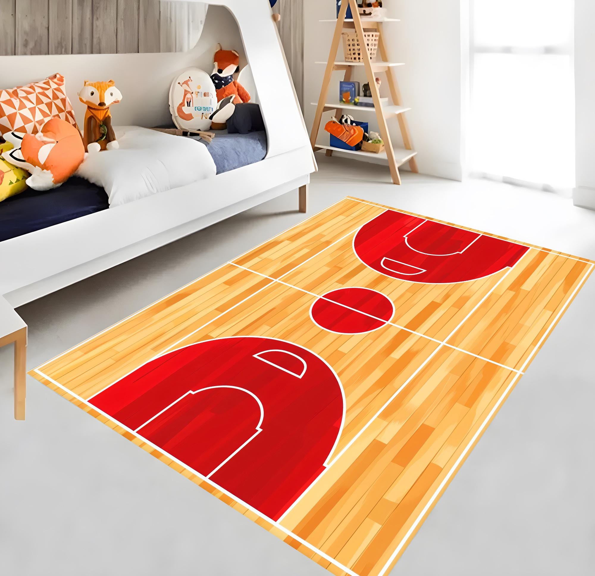 Basketball Court Rug: Kids Room Sport Game Mat - Etsy