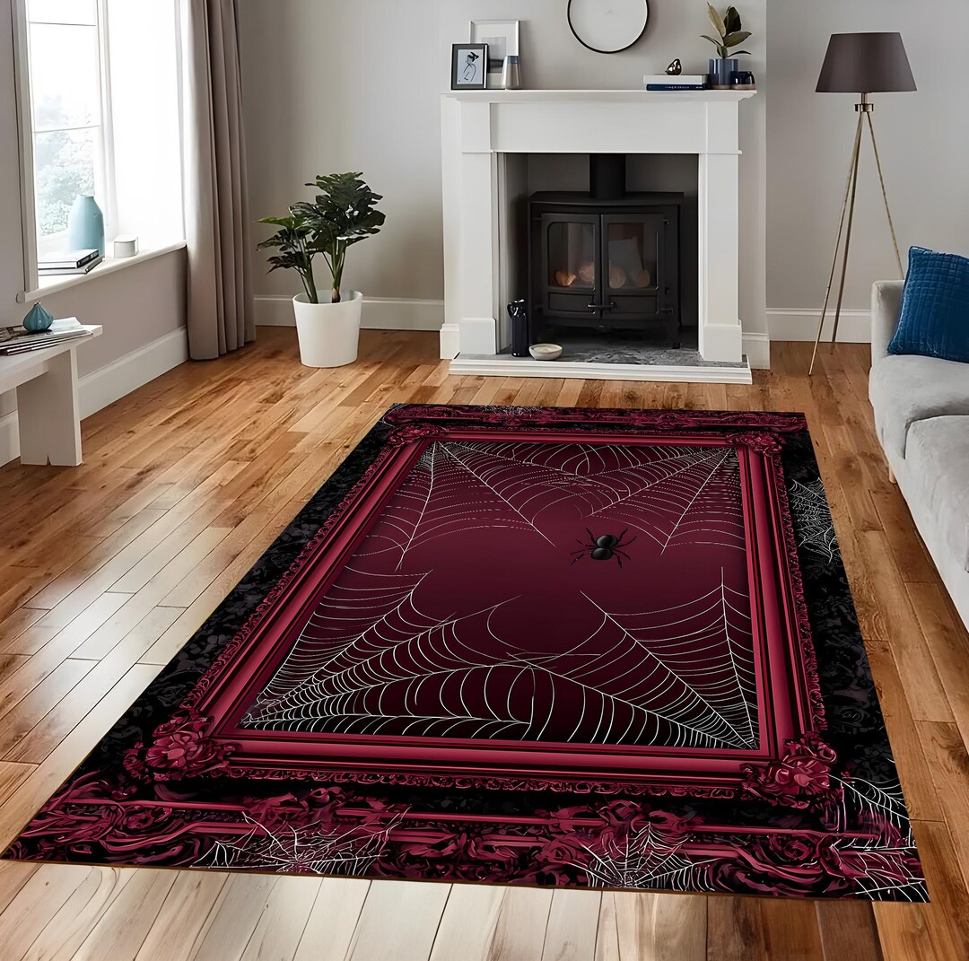 Gothic Spider Rug,spider Web Rug, Gothic Style, Gothic Area Rug ...