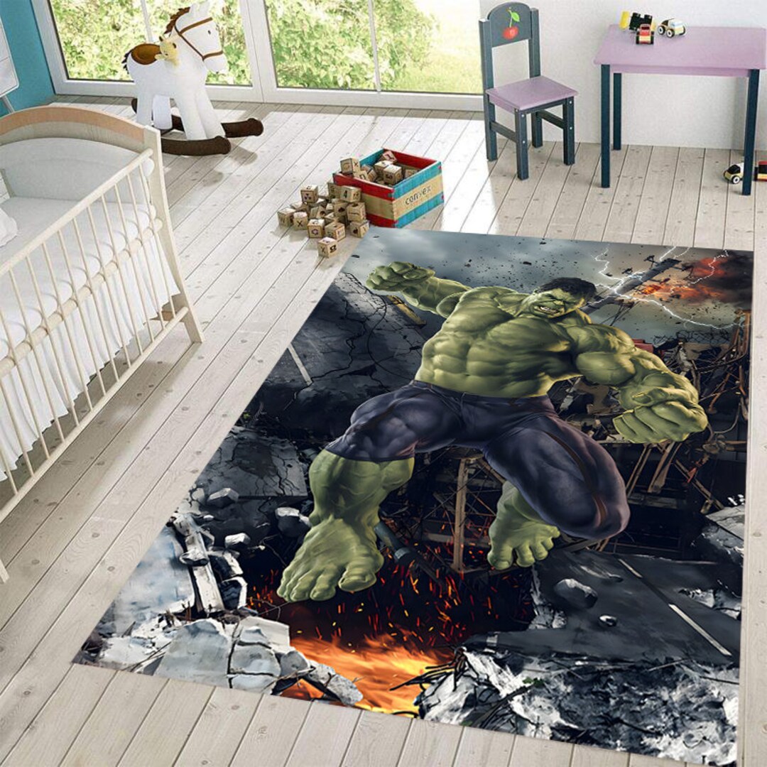 3D Hulk Rug: Superhero Kids Room Decor - Etsy