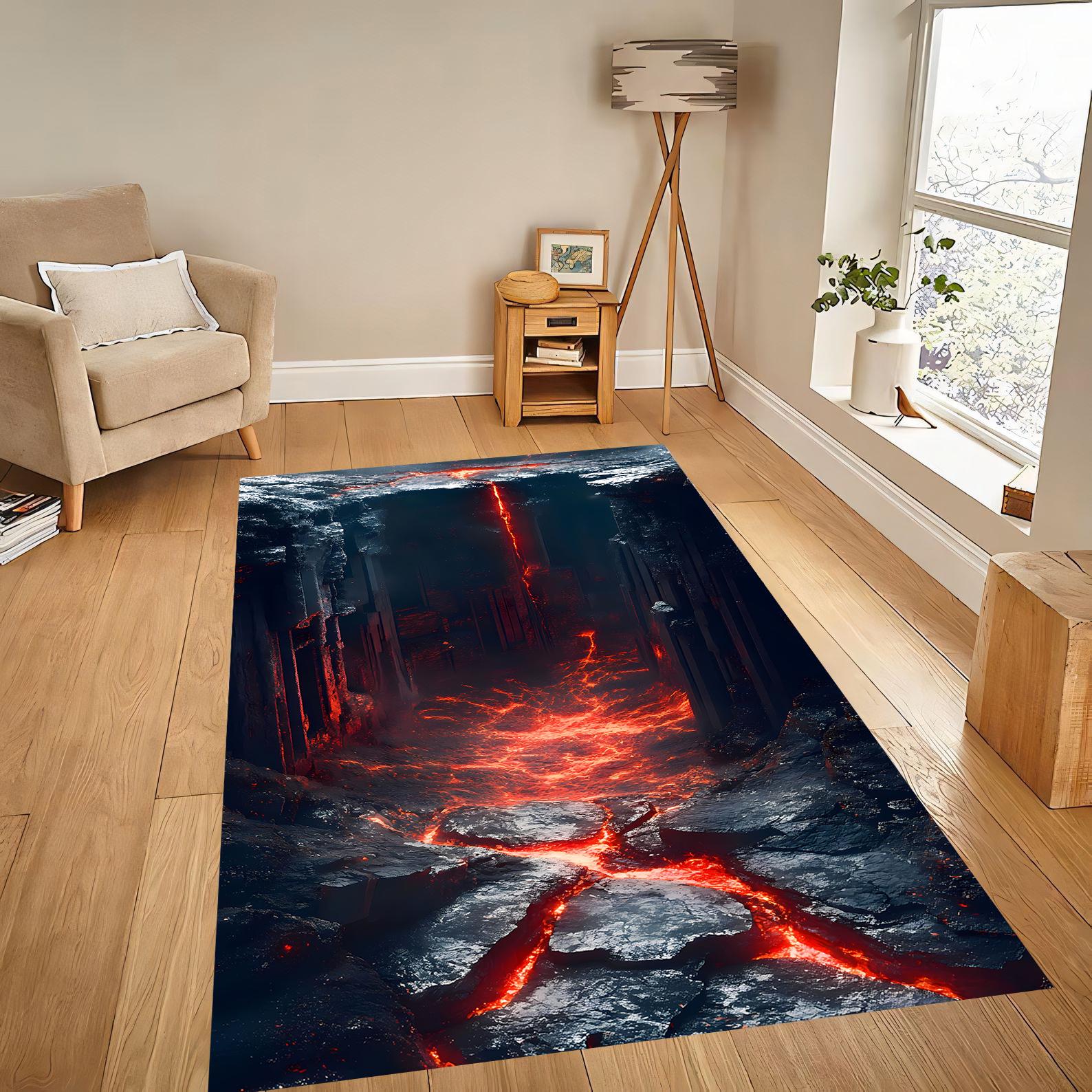 3D Lava Rug: Optical Illusion Deep Hole Design - Etsy