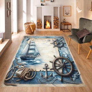 3D Karte Teppich, Segelteppich, Moderner Teppich, Cooler Teppich, Büroteppich, Wohndekor, Geschenk für Ihn Sie, personalisiertes Geschenk