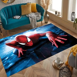 3D Spiderman Rug, Kids Room Decor, Gift for Him - Etsy