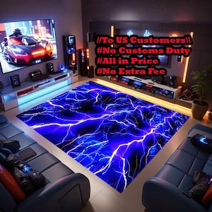 Alfombra de neón: decoración para habitación gamer, regalo personalizado
