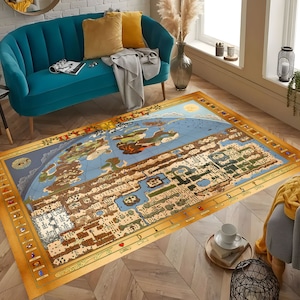 Tapis Zelda, tapis de jeu rétro, Legend Of Zelda, tapis de joueur, tapis de jeu, décoration de chambre de garçon, chambre d'enfant, cadeau pour lui et elle, cadeau d'anniversaire, salle de jeux