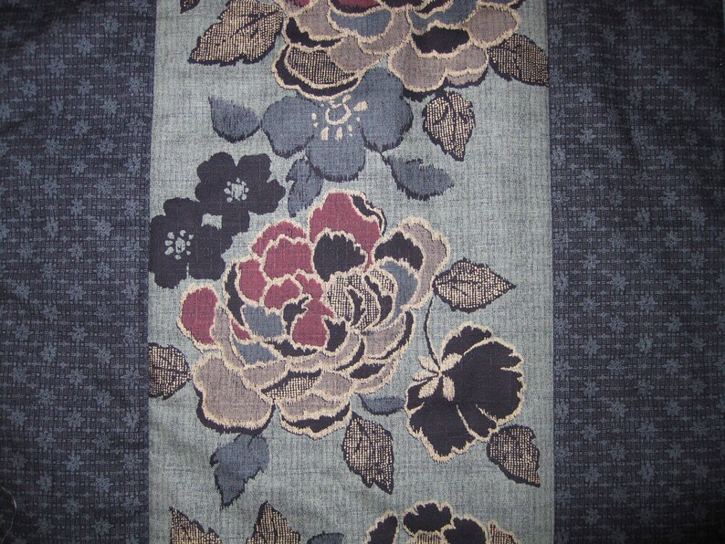 Stylized Contemporary Peonies Botan Design Japanese Asian Fabric ...