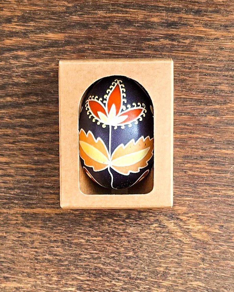 Handmade Ukrainian Pysanka Egg | Floral Folk Art Batik Decor - Etsy