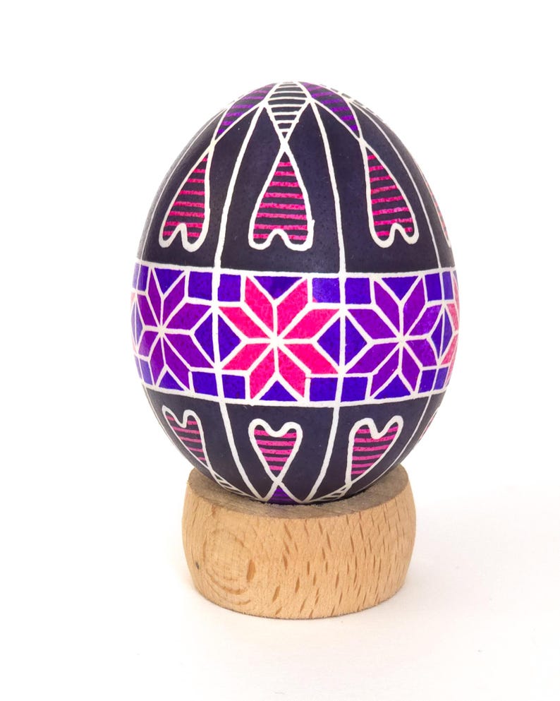 Ukrainian Easter Egg Pysanka | Handmade Batik Egg | Geometric Pattern ...