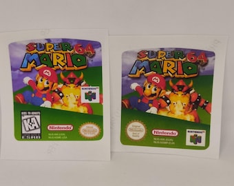 Super Mario 64 N64 Replacement Game Label Sticker Precut - Etsy