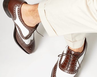 spectator Brown and White brogue Shoes for Men Formal Shoes, Men's Formal Shoes ,Men's Designer Shoes