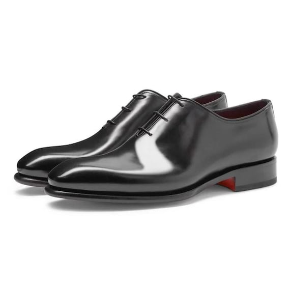 Wholecut Black Patent Shoes for Men's Black Dress Shoes, Men's Formal Shoes