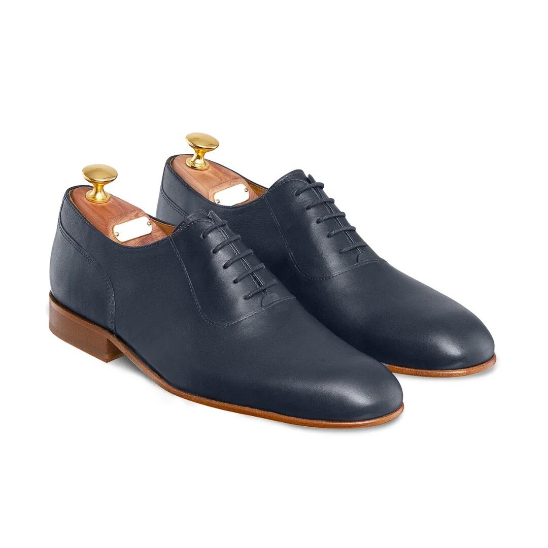 Men's Stylish Formal Alford Suede Dress Shoes - Blue