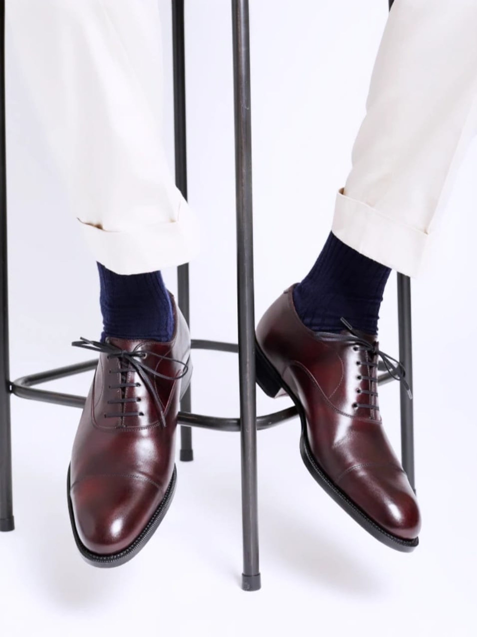 Men's Leather Lining Burgundy Cap Toe