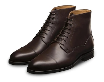 Brown Dress Boots for Men's Brown Leather Boots, Brown Ankle Boots, Custom  Made Boot - Etsy