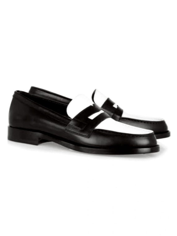 Mocassim Masculino Justyourstyle - Couro Preto Com Detalhes Dourados