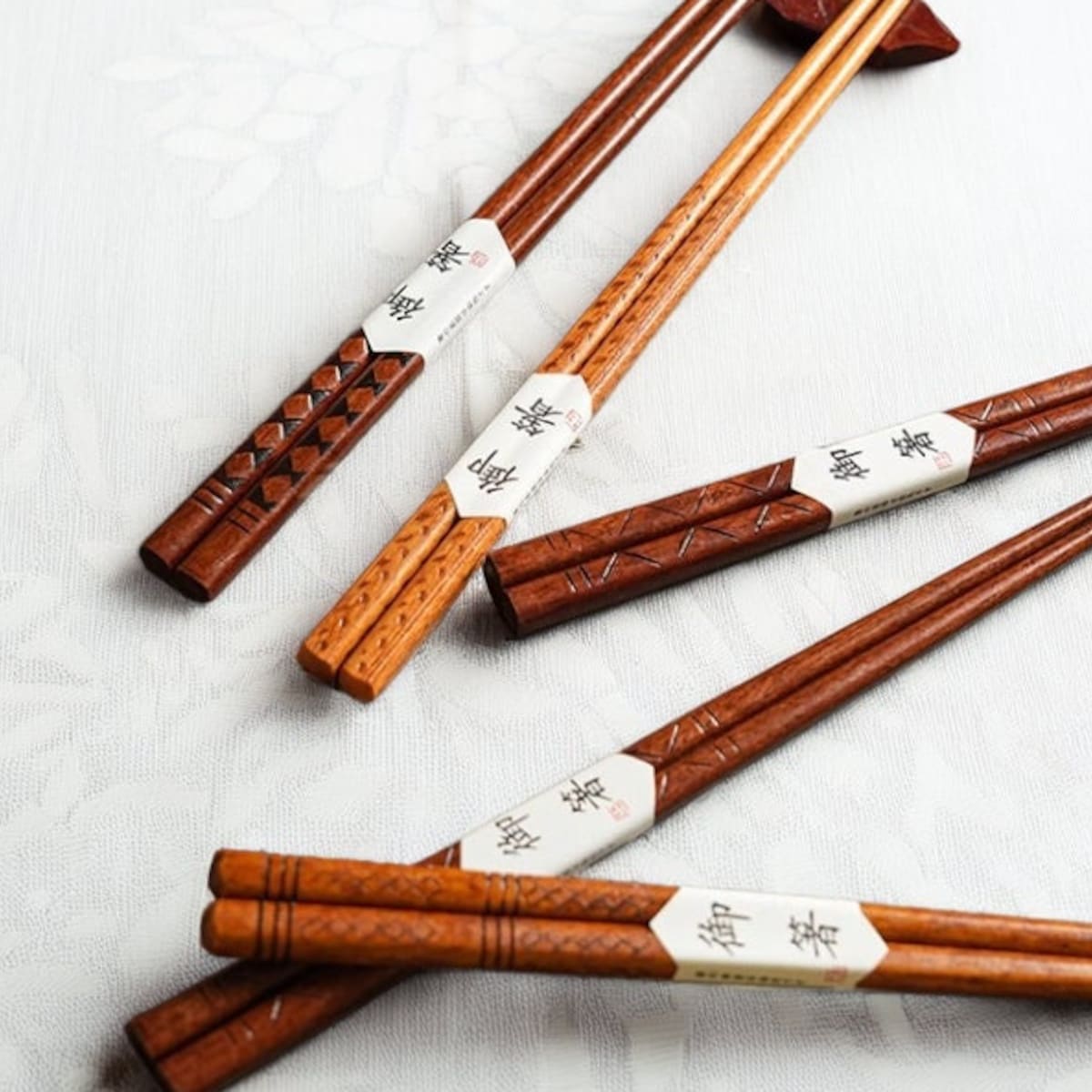 Japanese Style Solid Wood Chopsticks 4 Pairs - Etsy