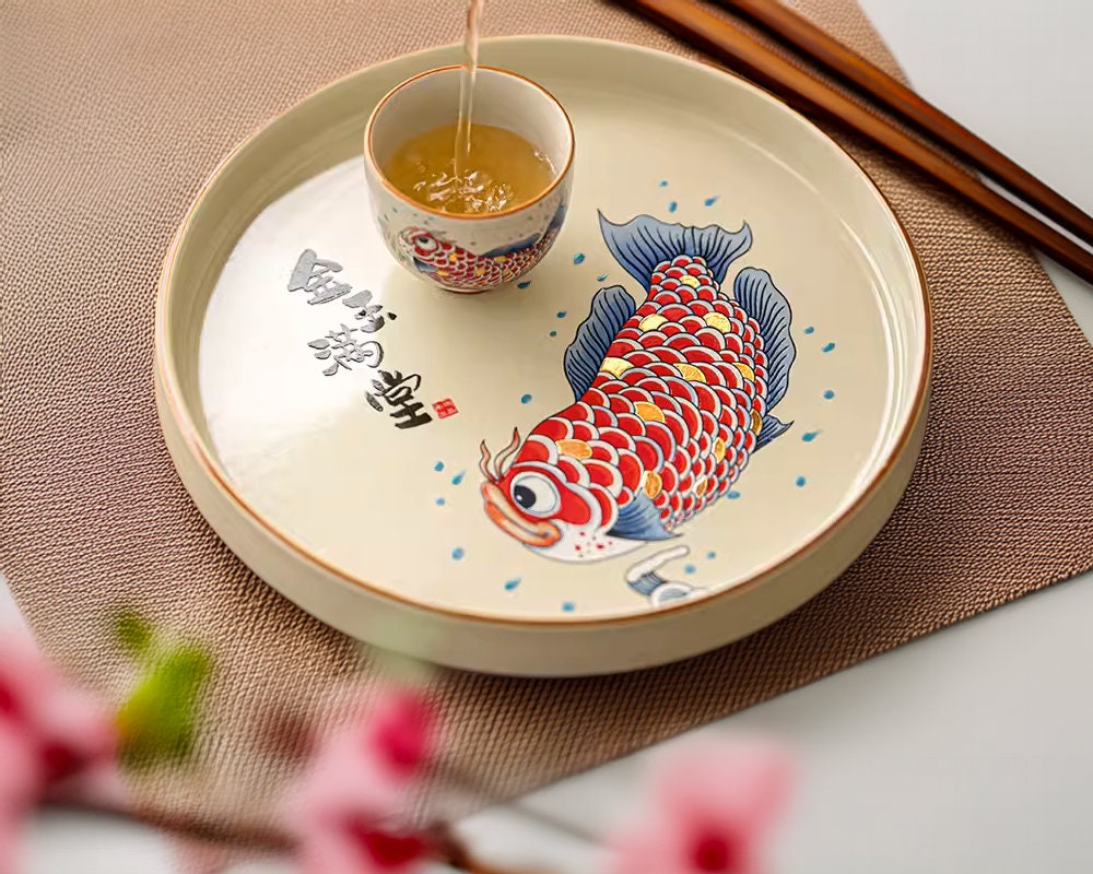 中国のレトロなティートレイ、竹カンフーティーセットティーサービング