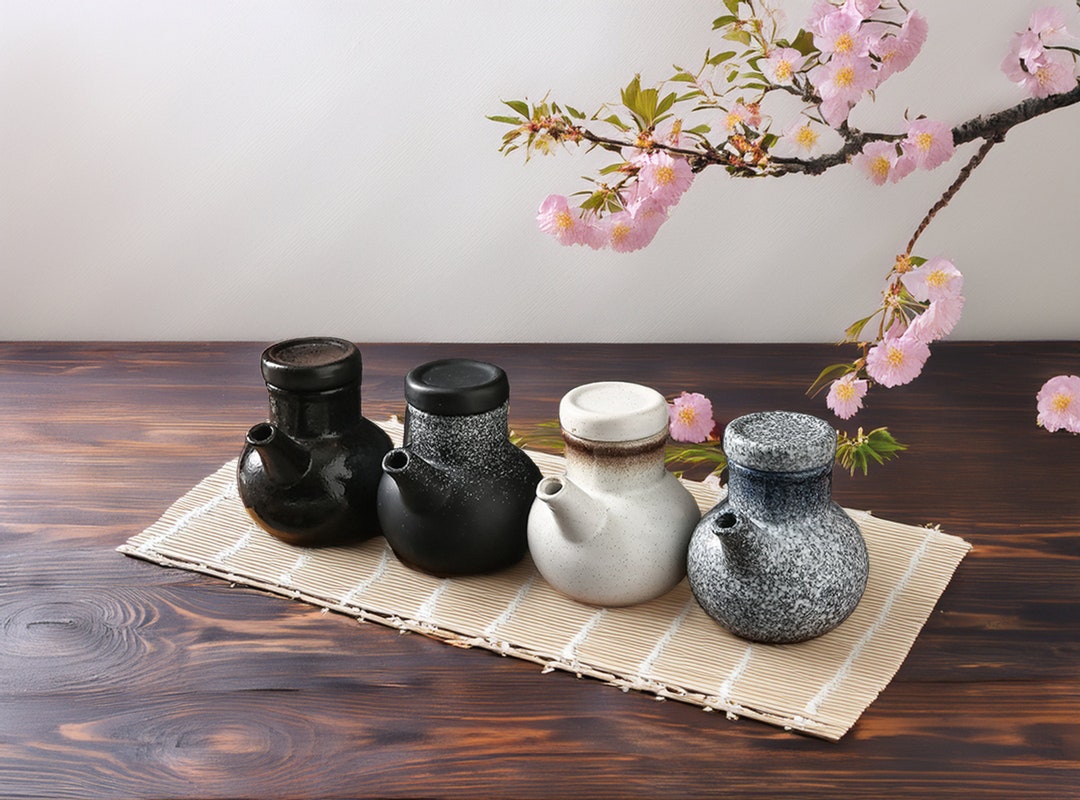Ceramic Soy Sauce Dispenser With Lid – Japanese Style, Drip-Free Spout, 200ml For Kitchen Counter - View #3