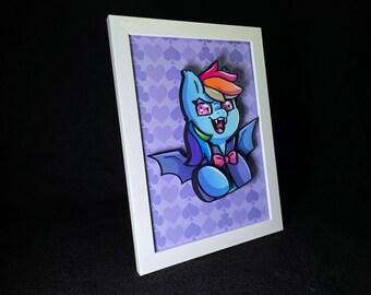 Rainbow Dash | Halloween | My little Pony | Vampire | Shadow Box