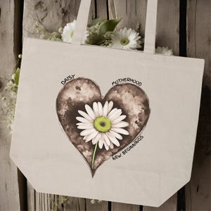 DAISY SHOPPING TOTE, süße, inspirierende Tasche, tolles Geschenk für neue Mutter, Valentinstag, Geburtstag, Freundin, geräumige Tasche für den Pool. Strand, Shoppen