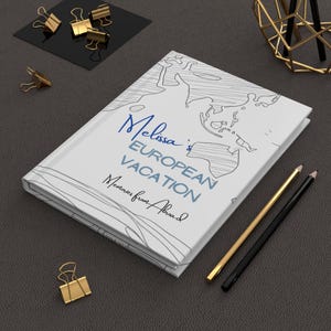 TIJDSCHRIFT NOTITIEBOEK GEPERSONALISEERD Reizen, vakantiedagboek, notitieboek met harde kaft, doodle kaartkunst, vakantiedagboek, perfect cadeau voor een vriend(in)!