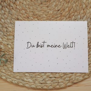 Postkarte "Du bist meine Welt"