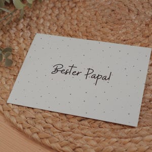 Postkarte „Bester Papa“ l liebevolle Vatertagskarte l Dankeschön Karte für Papa l A6 Karte mit Herz