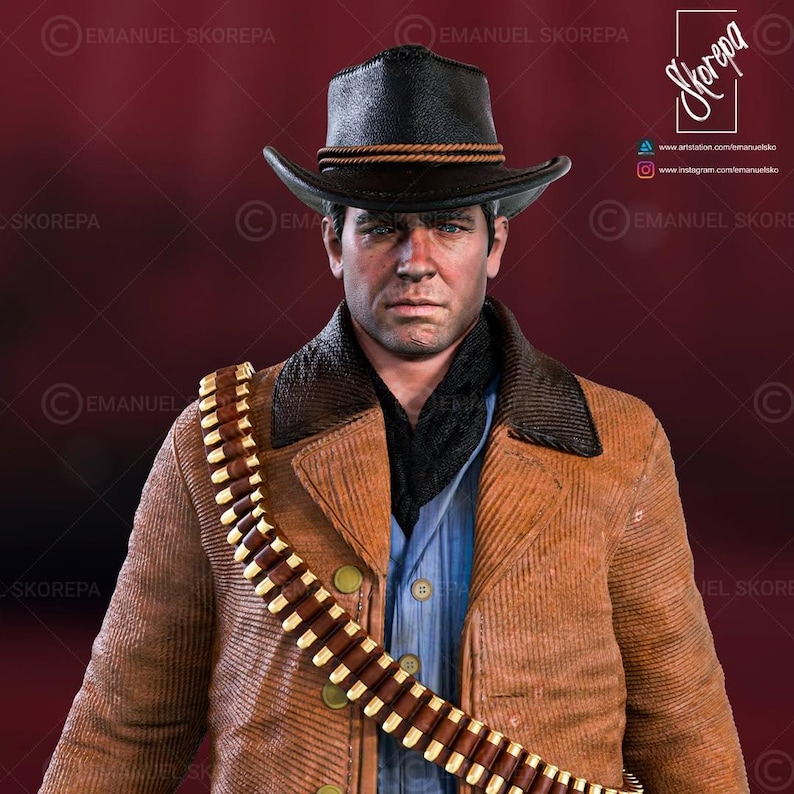 Arthur Morgan Figure Statue 3D Printed Great Gift for Collectors ...